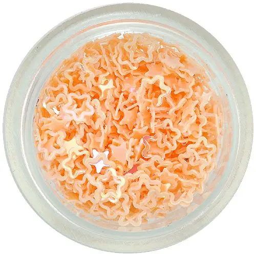 Glitter confetti - light orange flowers, hollow