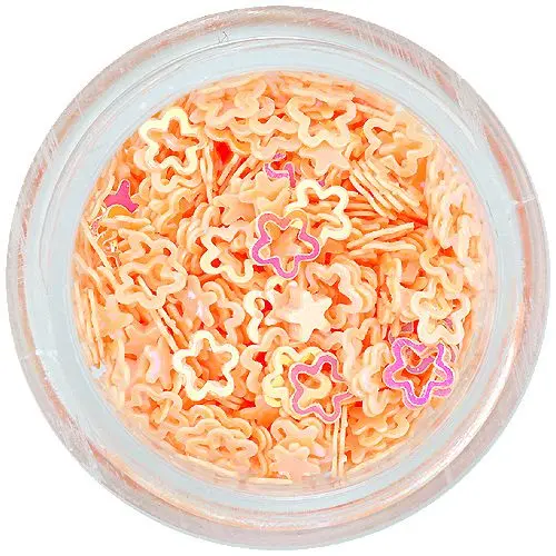 Light orange flowers for nails – hollow