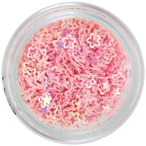 Nail decoration - light pink flowers, hollow