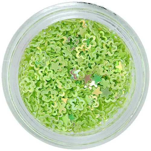 Pistachio green flowers for nails – hollow