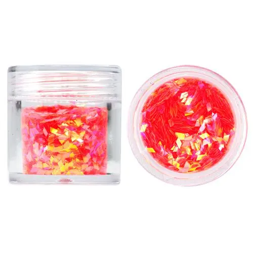 Nail art diamond confetti, 10g - neon orange