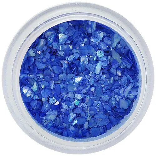 Dark blue crushed shells with reflections