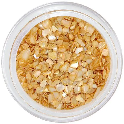 Beige nail art decoration - crushed shells