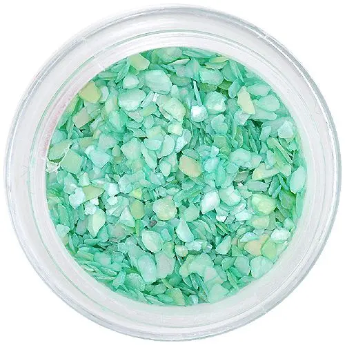 Crushed shells – turquoise green