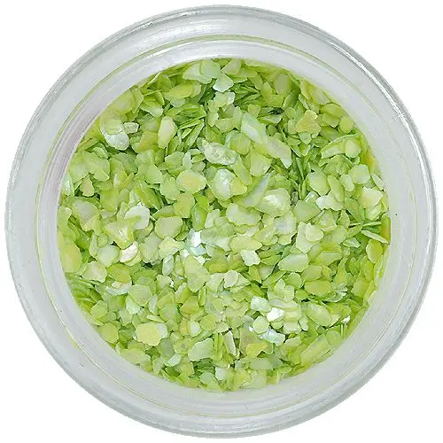 Nail art decorations - crushed shells, pistachio green