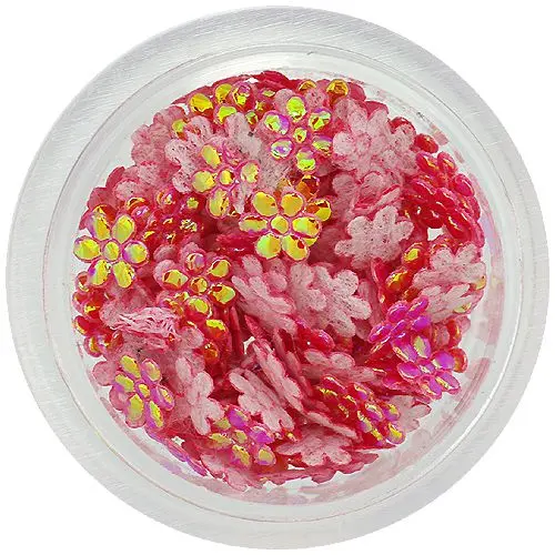 Pearl red decorations for nails - fabric nails