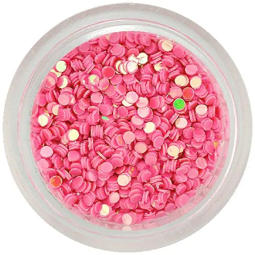 Circle glitter for nail art – pearlescent pink