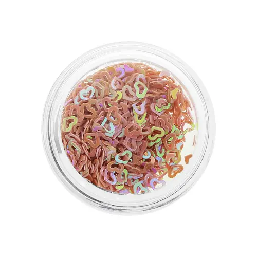 Decorative confetti – old-rose hearts