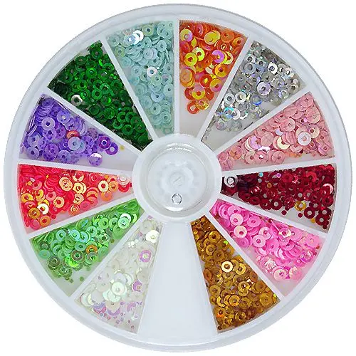 Set of decorative CD-shaped sequins