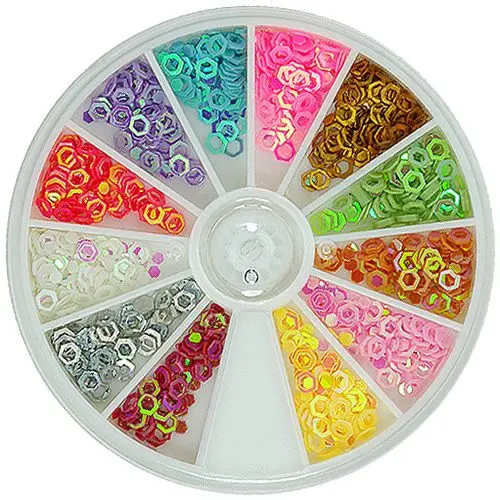 Set of decorative confetti - hexagon, contour