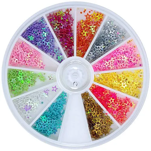 Set of decorative stars with a hole in the center