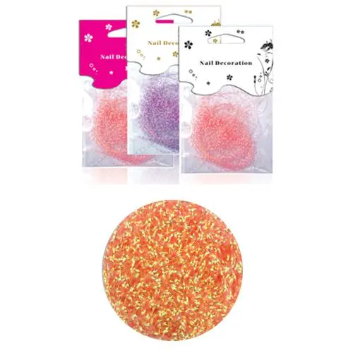 Decorative flitter in bag - orange-red