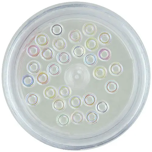 Decorations for nails - pearly white hollow rounds