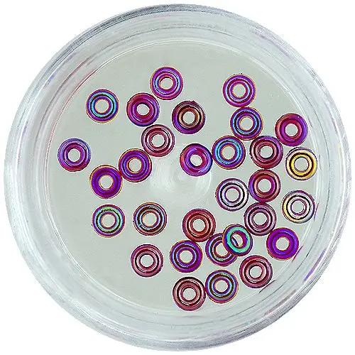 Hollow rounds for nail art - light mix