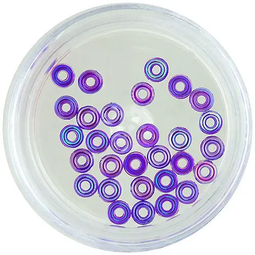 Hollow rounds for nail art - purple
