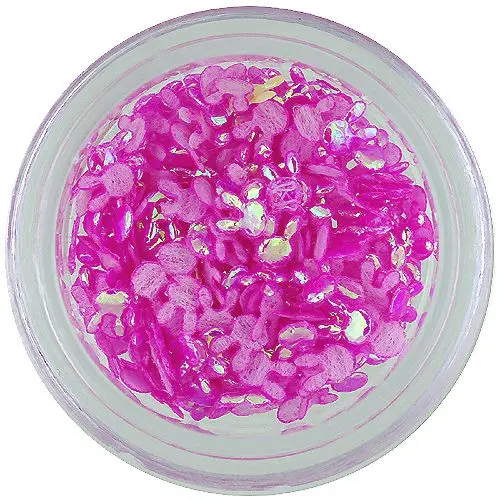 Decoration for nails - pink fabric rabbit