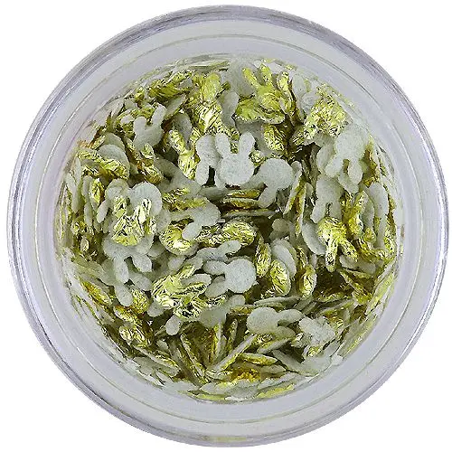 Decoration for nails - gold fabric rabbit