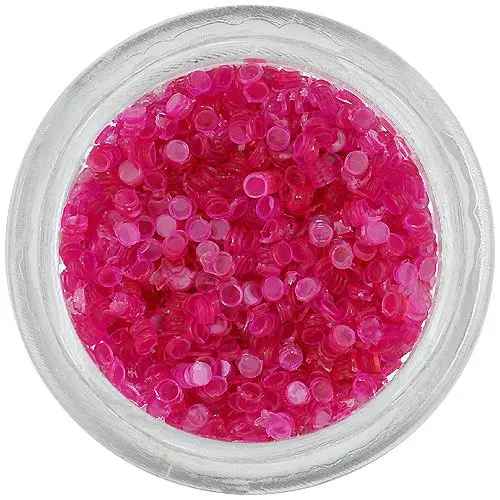 Nail art decorations - circle glitter, pink