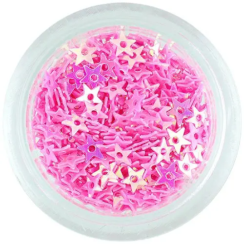 Stars with center hole - pink