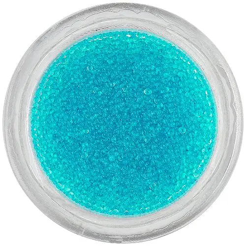 Azure blue pearls for nails, 0,5mm
