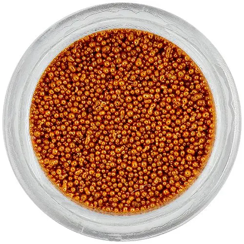 Nail art decorations - orange pearls 0,5mm