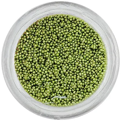Decorations for nails - 0,5mm pearls, light green