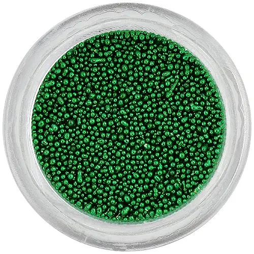 Pearls for nails 0,5mm - deep green