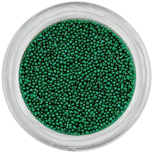 Emerald pearls for nails, 0,5mm