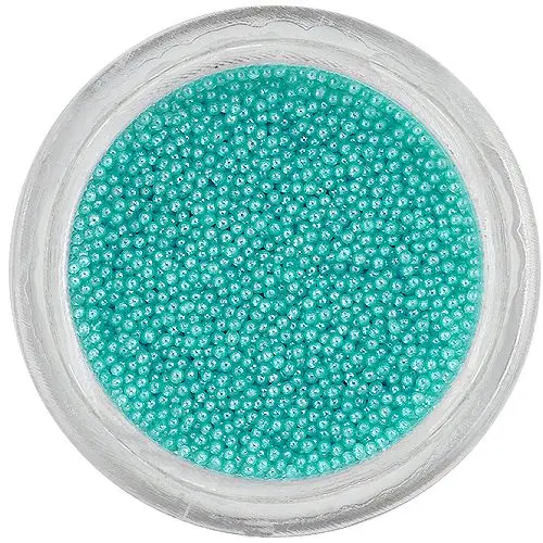 Nail art decorations - cerulean blue pearls 0,5mm