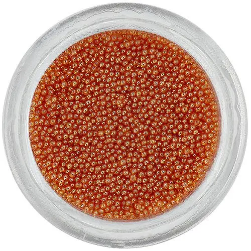 Decorations for nails - 0,5mm pearls, orange