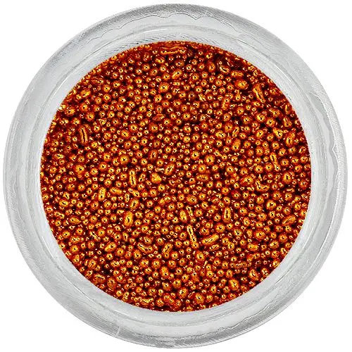 Decorations for nails - 0,5mm pearls, copper colour