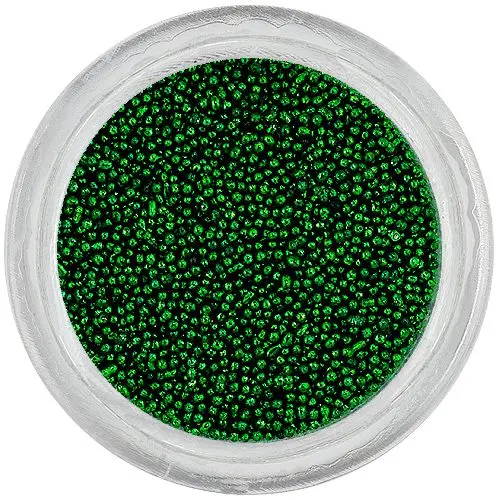 Decorations for nails - 0,5mm pearls, green