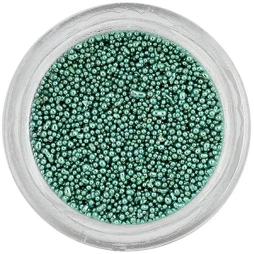 Pearls for nails 0,5mm - green-grey