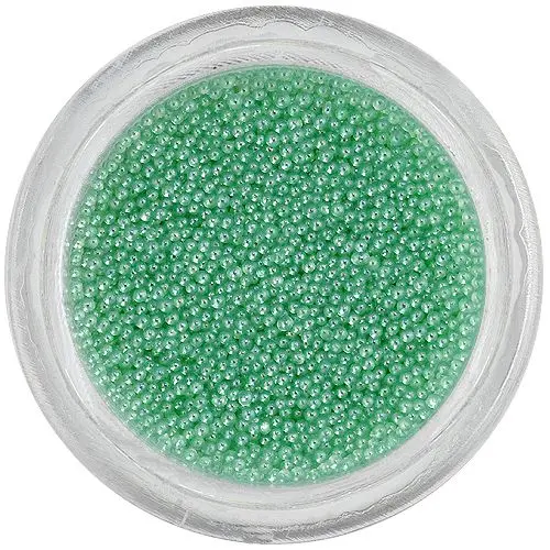 Light green pearls for nails, 0,5mm