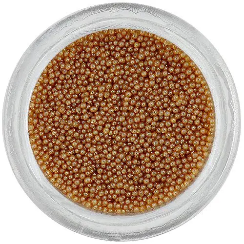 Light brown pearls for nails, 0,5mm