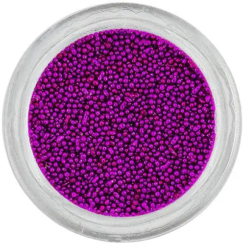Decorations for nails - 0,5mm pearls, dark purple
