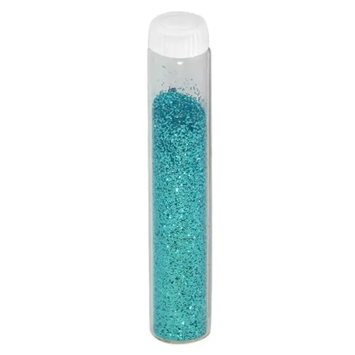 Turquoise nail art powder with glitters