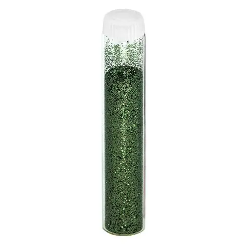 Glitter nail art powder - dark green, metallic