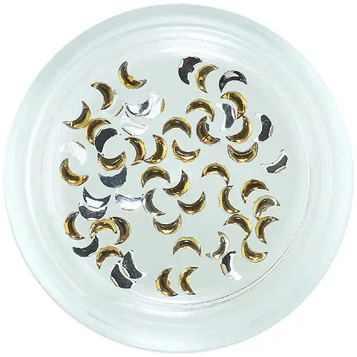 Light orange rhinestones, crescent