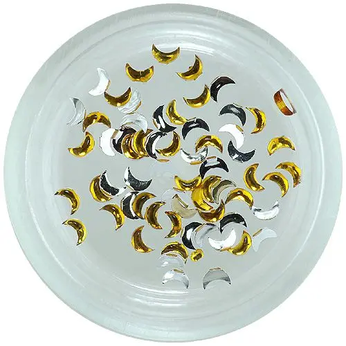 Decorative rhinestones, crescent - orange
