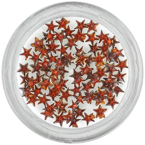 Brown rhinestones for nails - stars
