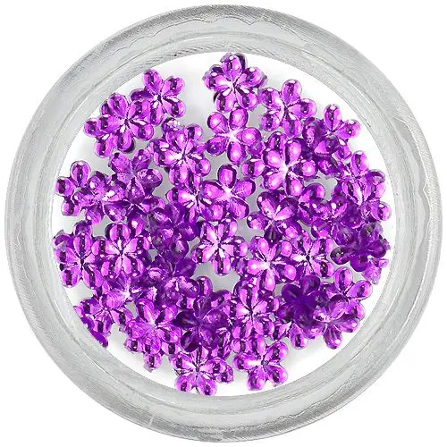 Light purple rhinestones, flowers