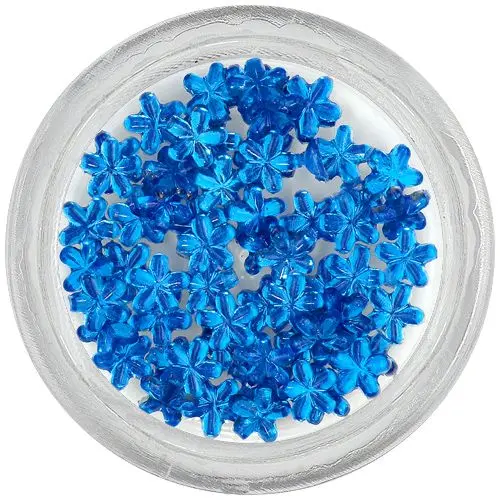 Decorative rhinestones, flowers - royal blue