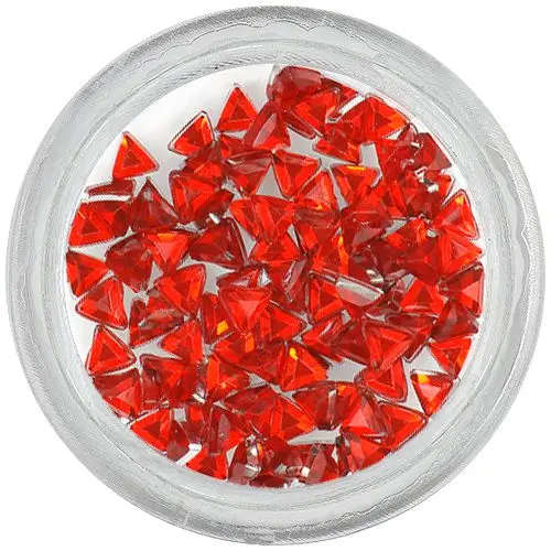 Red rhinestones for nails - triangle