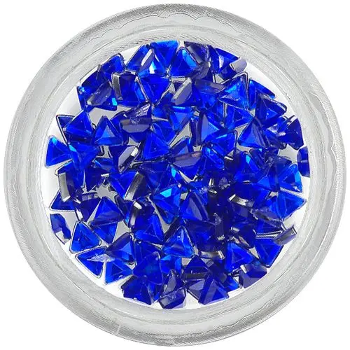 Royal blue rhinestones, triangle