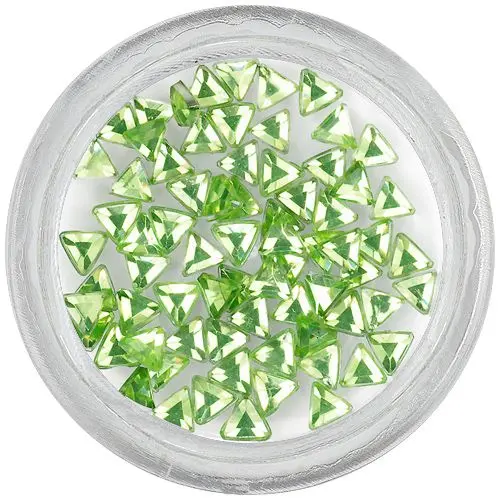 Decorative rhinestones, triangle - light green