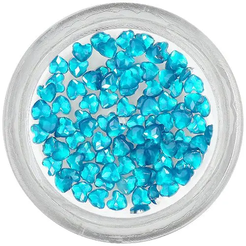 Rhinestones for nails - hearts, turquoise