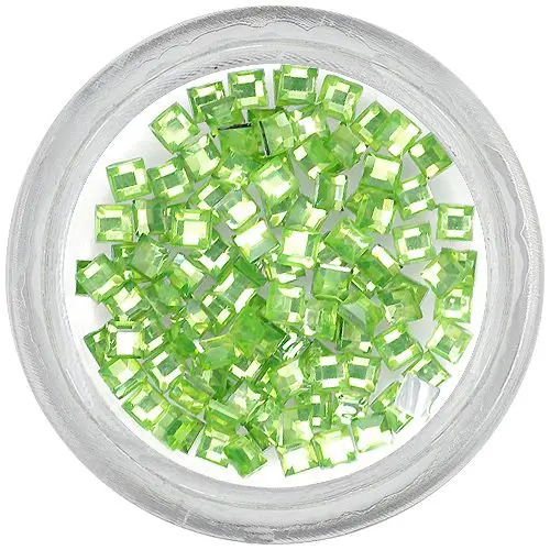Square rhinestones - light green