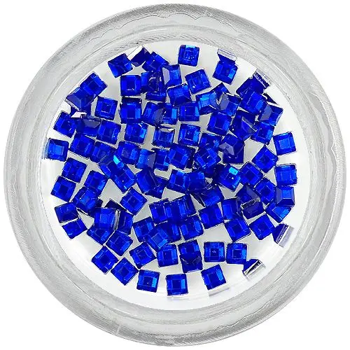 Rhinestones for nails - squares, royal blue