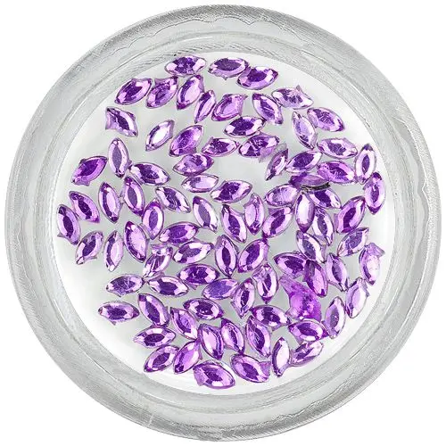 Oval rhinestones - light purple